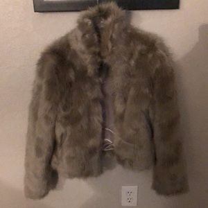 Revolve Taupe faux fur jacket